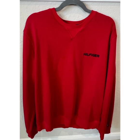 Tommy Hilfiger Long sleeve pullover sweatshirt XL RED‎ - Picture 1 of 5